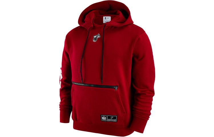 Men's Nike NBA Miami Heat Casual Sports Fleece Pullover Red DN3431-608