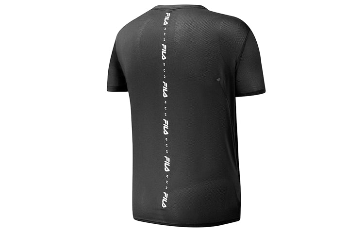 FILA Athletics Sports Printed Logo Crew Neck Short Sleeve Tee Men's Black A51M112102F-BK