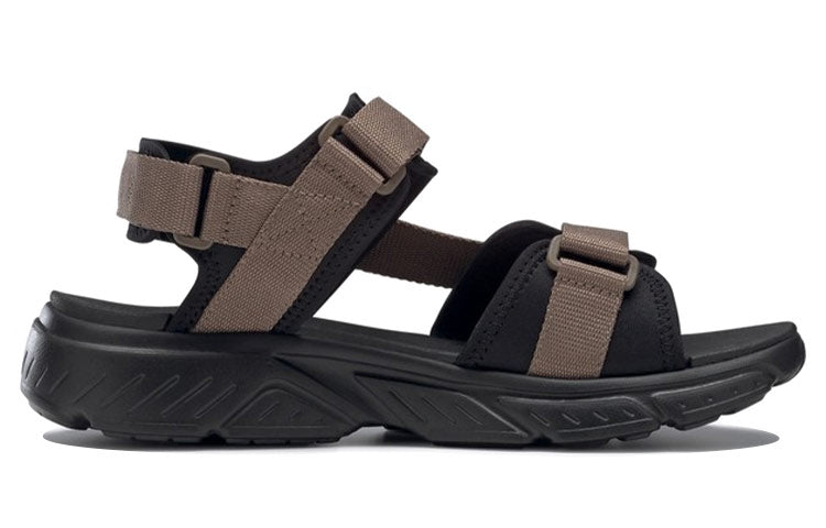 Reebok Hyperium Sandal TXT Fashion Soft Sole Cozy Open Toe Flat Heel Sports Brown Black Sandals 'Brown Black' GX1154