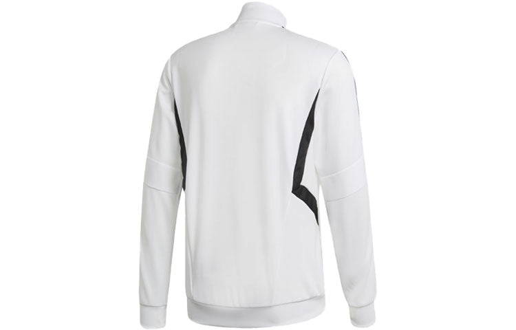 adidas Stripe Stand Collar Sports Jacket White DY0103