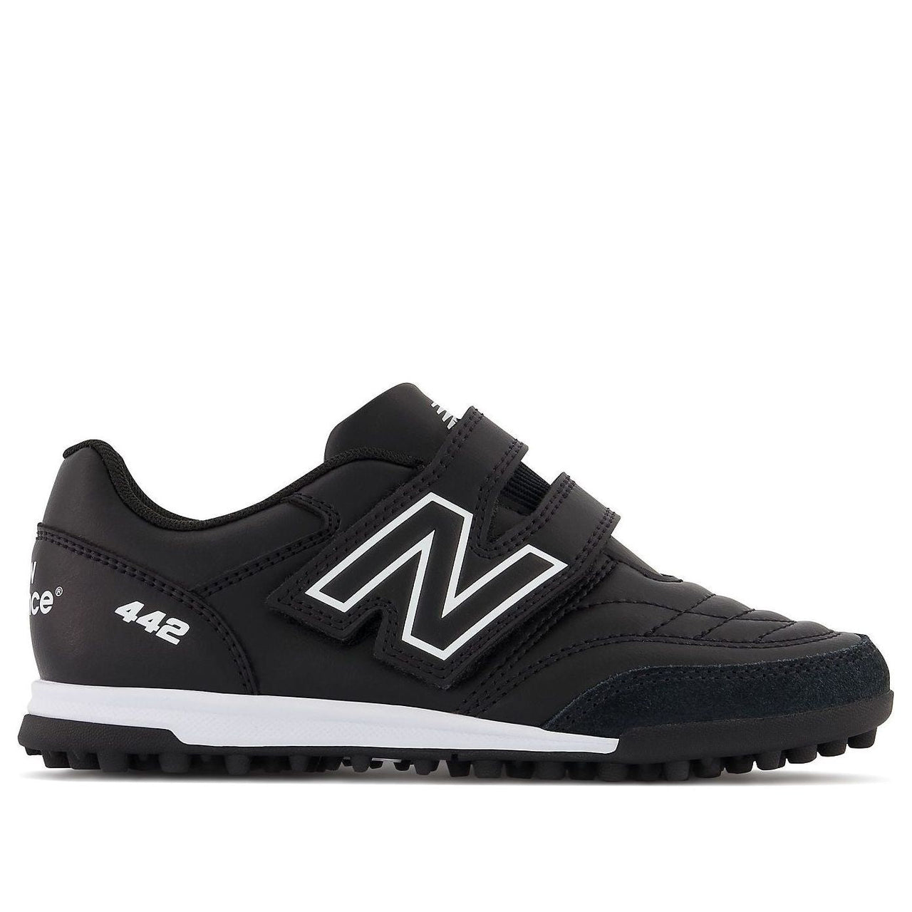 (GS) New Balance 442 V2 JNR TF Wide 'Black White' JS4VTBK2