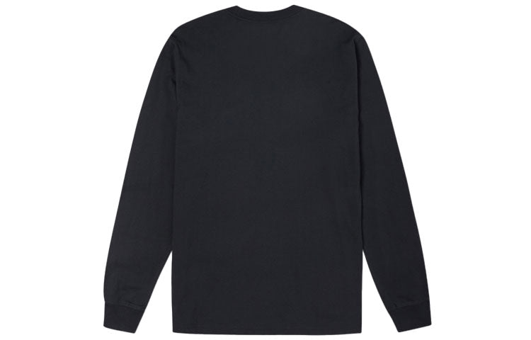 Men's Converse Contrasting Colors Logo Printing Round Neck Long Sleeves Dark Black T-Shirt 10022307-A01