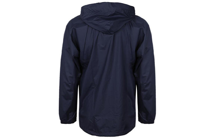adidas Casual Training Sports Windproof Hooded Jacket Navy Blue EB7600