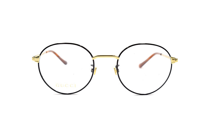 Gucci Circular Series Multi-Color Enamel Webbing Optical Glasses Frame Black Gold Color GG0581O-006
