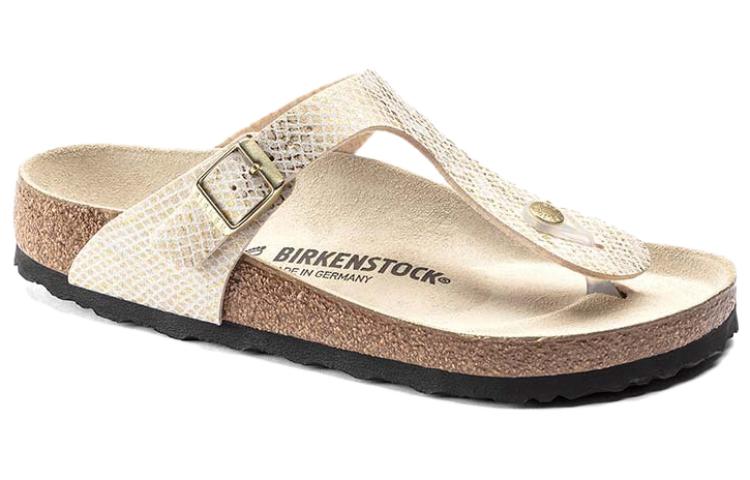 Birkenstock Gizeh Narrow Fit Sandals'Gold Python' 1018665
