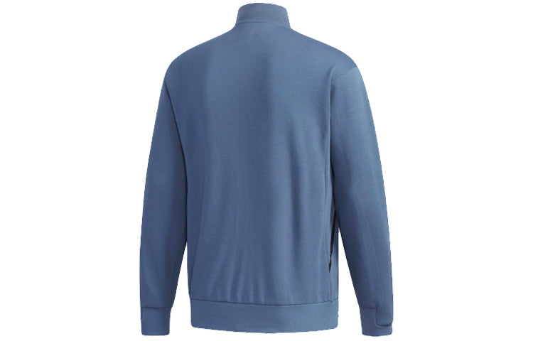 adidas WJ TT Zipper Stand Collar Casual Sports Jacket Blue Gray FK4473