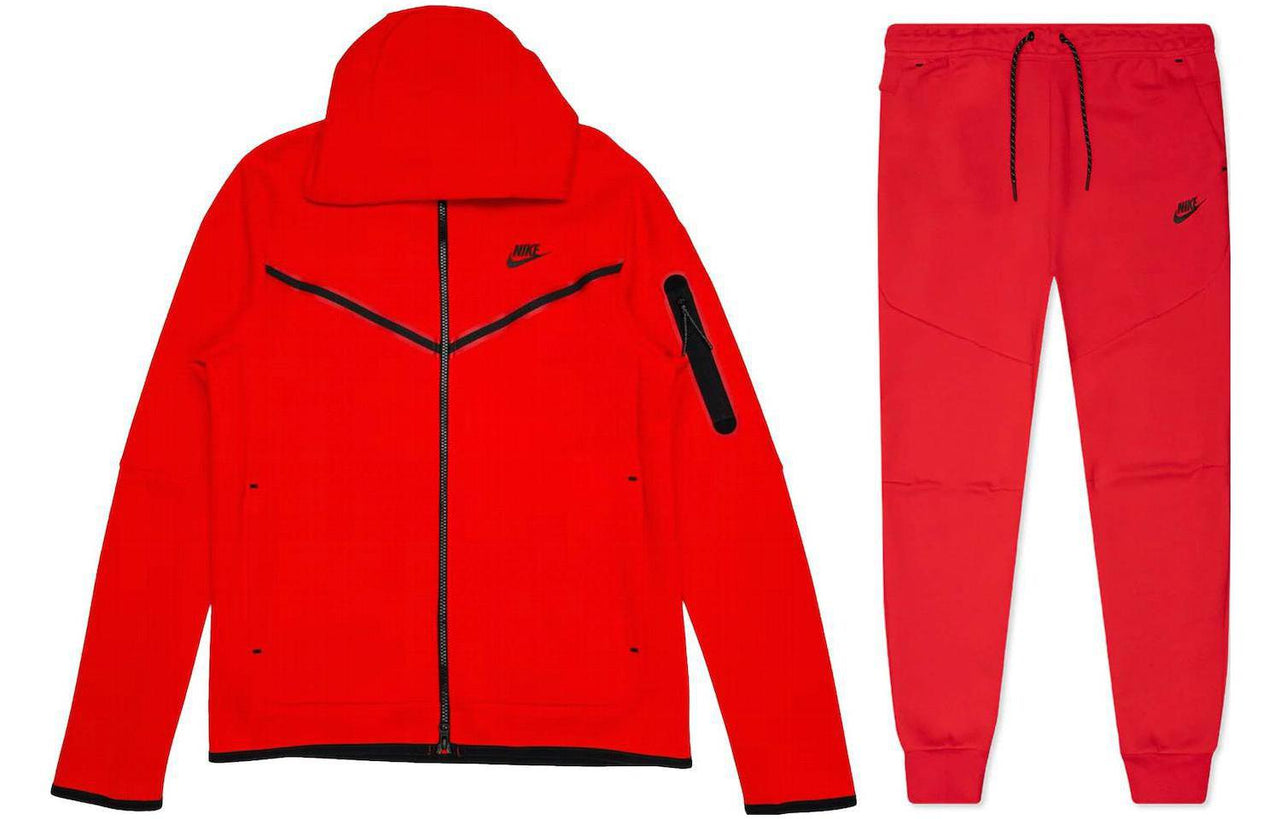 Men's Nike Logo Printing Solid Color Hooded Jacket Red CU4489-657