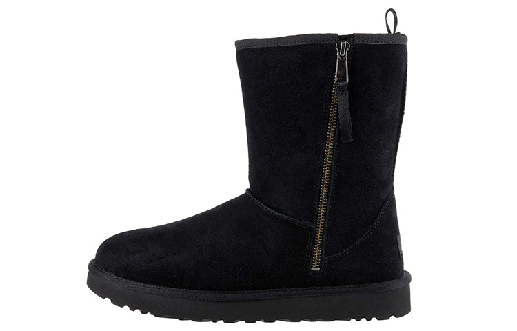(WMNS) UGG Classic Short Dual Zip 'Black' 9431247-BLK