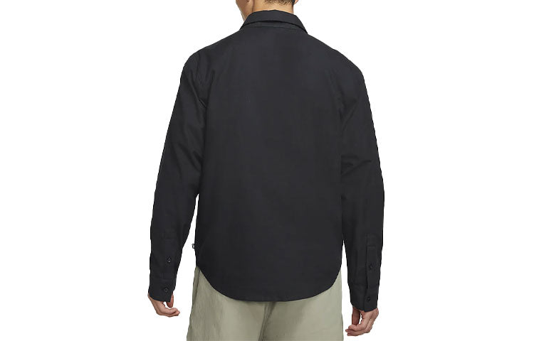 Nike MENS SB Skateboard Flannel Casual Sports Skate Shirt Black CV4450-010