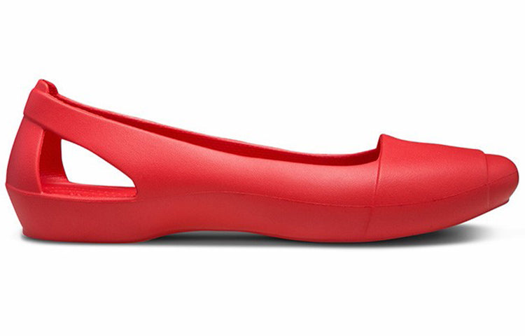 (WMNS) Crocs Flat Red Sandals 202811-8C1