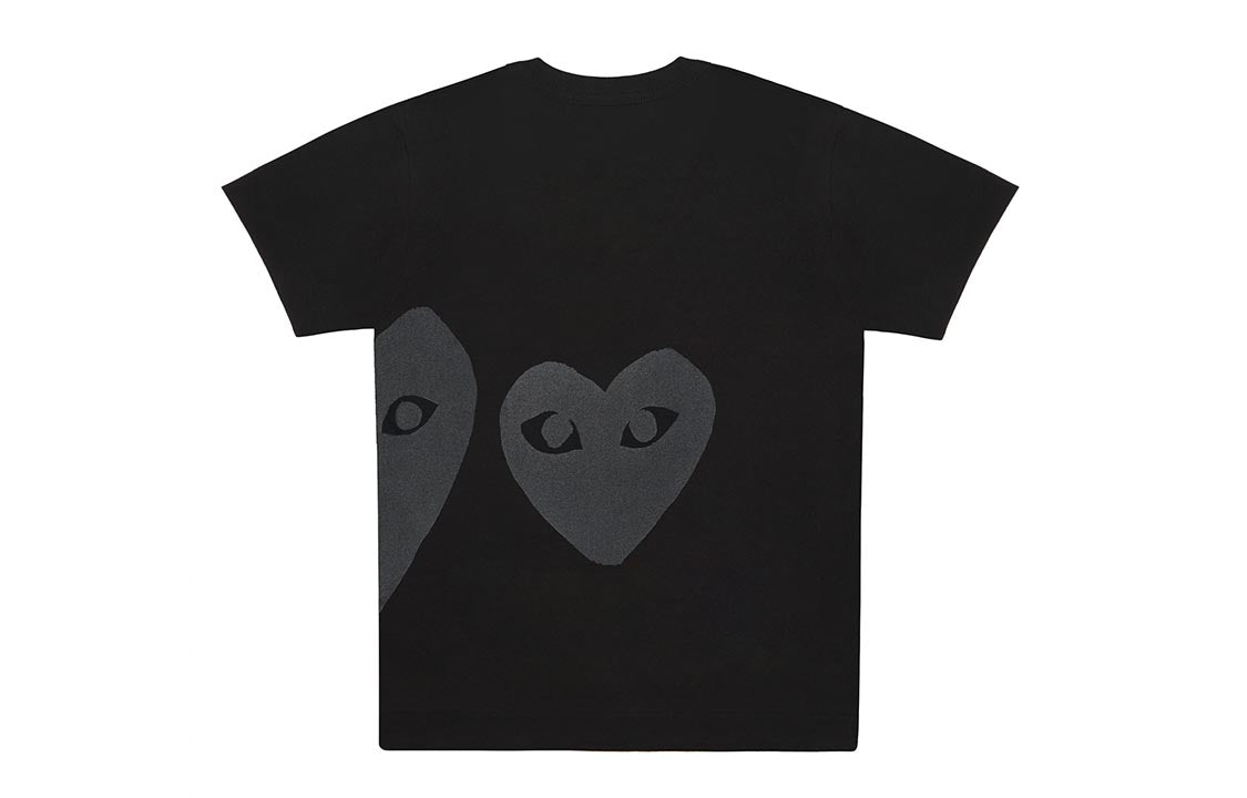 (WMNS) COMME des GARCONS PLAY Upside Down Three Hearts Tee 'Black' AZ-T195-051-1