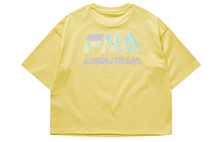 (WMNS) FILA FUSION Loose Round Neck Short Sleeve Yellow T11W02610-YE