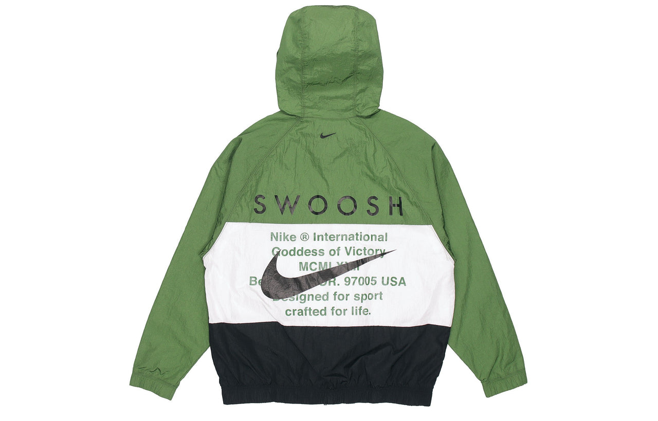 Nike Sportswear Swoosh Windproof Sports Woven Jacket Asia Sizing 'Green' DD1089-010