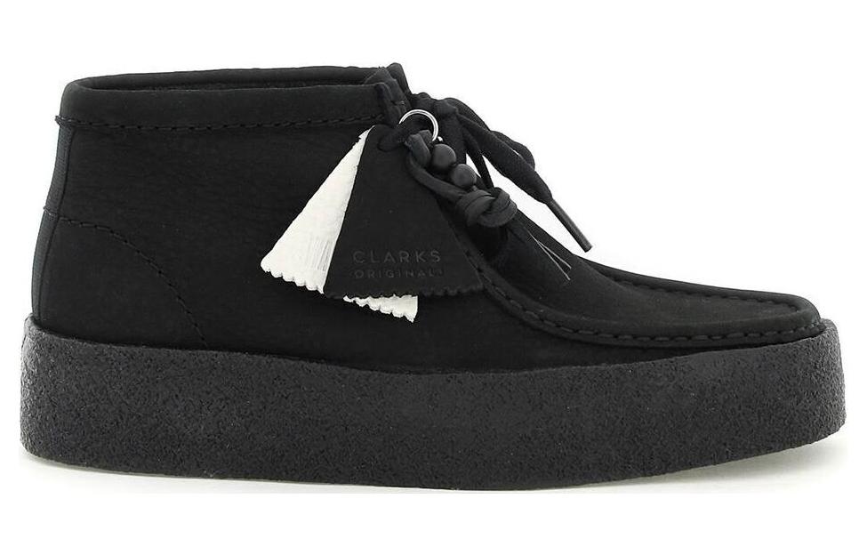 (WMNS) Clarks Wallabee Cup Boots 'Black Nubuck' 26168980