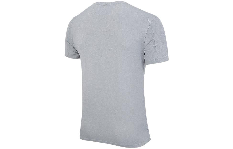 Men's Nike Solid Color Logo Printing Round Neck Short Sleeve Gray T-Shirt DD1622-084