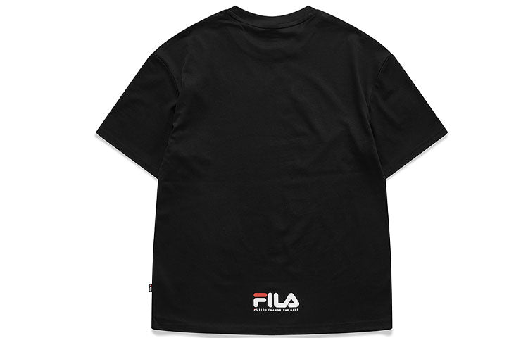 Fila Casual Sports Short Sleeve Round Neck Unisex Black T11U111124A-BK
