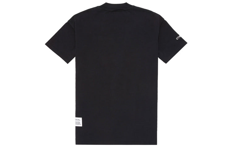 HERON PRESTON Collar  Printing Short Sleeve Unisex Black HMAA012S209130111001