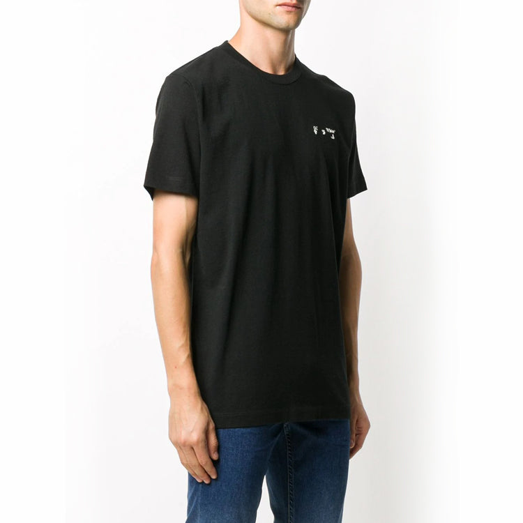 Off-White Logo Printing Short Sleeve Black OMAA027F20FAB0021001
