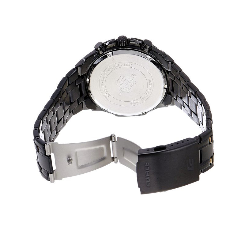 CASIO Waterproof Stainless Steel Strap Mens Black Analog EFR-538BK-1AV