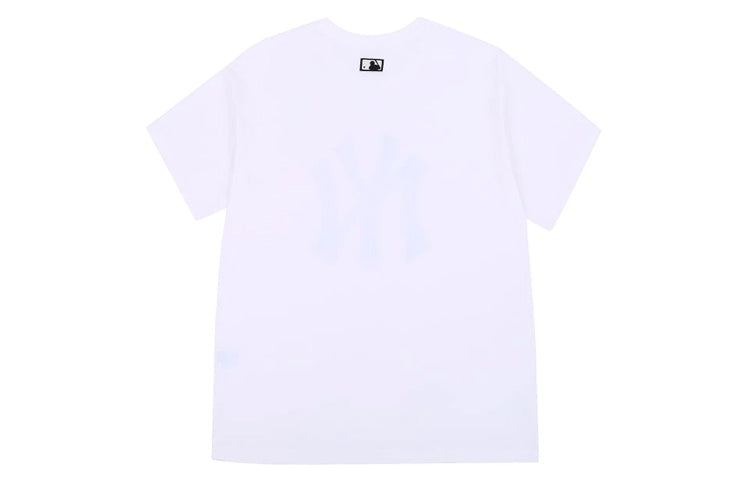 MLB NY/LA New York Yankees Basic Big Logo Printing Sports Round Neck Short Sleeve Unisex White 31TS09031-50W