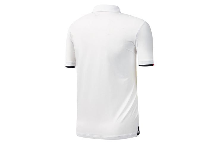 FILA ATHLETICS Solid Color Knit Short Sleeve Polo Shirt White A11M023153F-WT