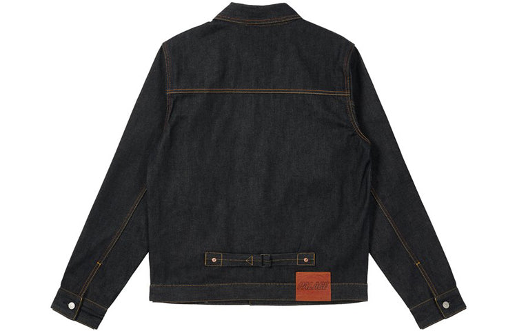 Palace X Evisu FW21 Classic Seagull Denim Jacket Indigo Raw Logo Jacket 'Black' P21EVD001