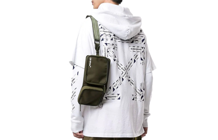 Off-White SS20 Airport Tape Printing Hooded Sweater Men White OMAB033S201850030188
