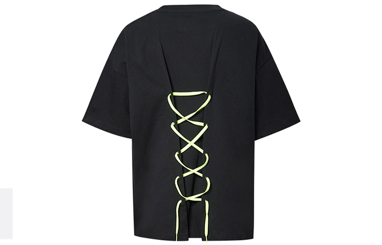 (WMNS) Converse All Star Loose Lacing Short Sleeve Black 10020850-001