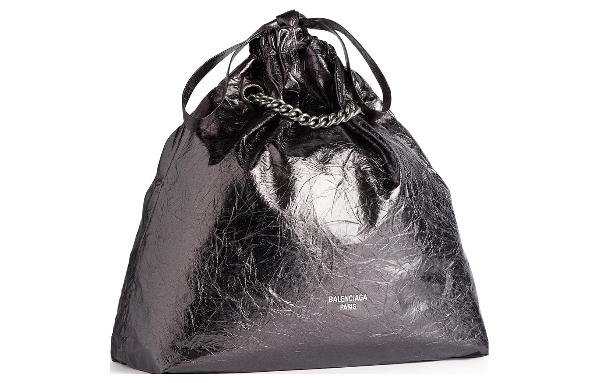 (WMNS) Balenciaga Crush Medium Tote Bag Metallized 'Grey' 7429412AATG1314