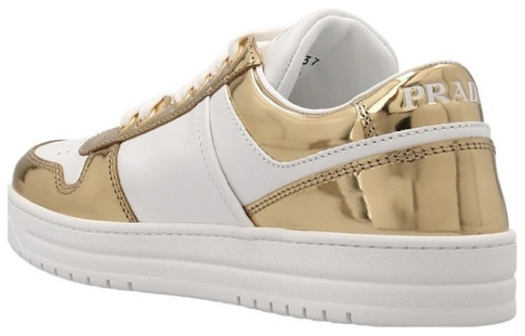 (WMNS) PRADA Downtown Leather Sneakers 'White Gold' 1E792M_3LMG_F056X_F_030
