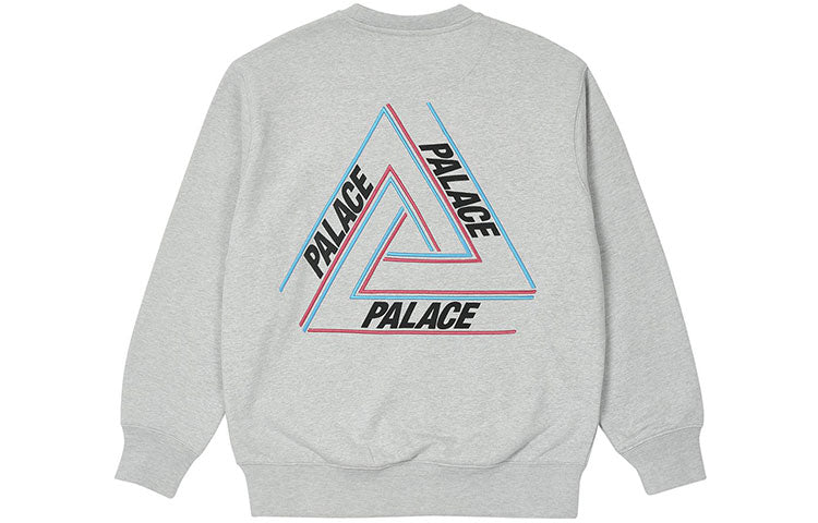 Palace Fw21 Basically A Tri-ferg Crew Sweater 'Grey' P21CW009