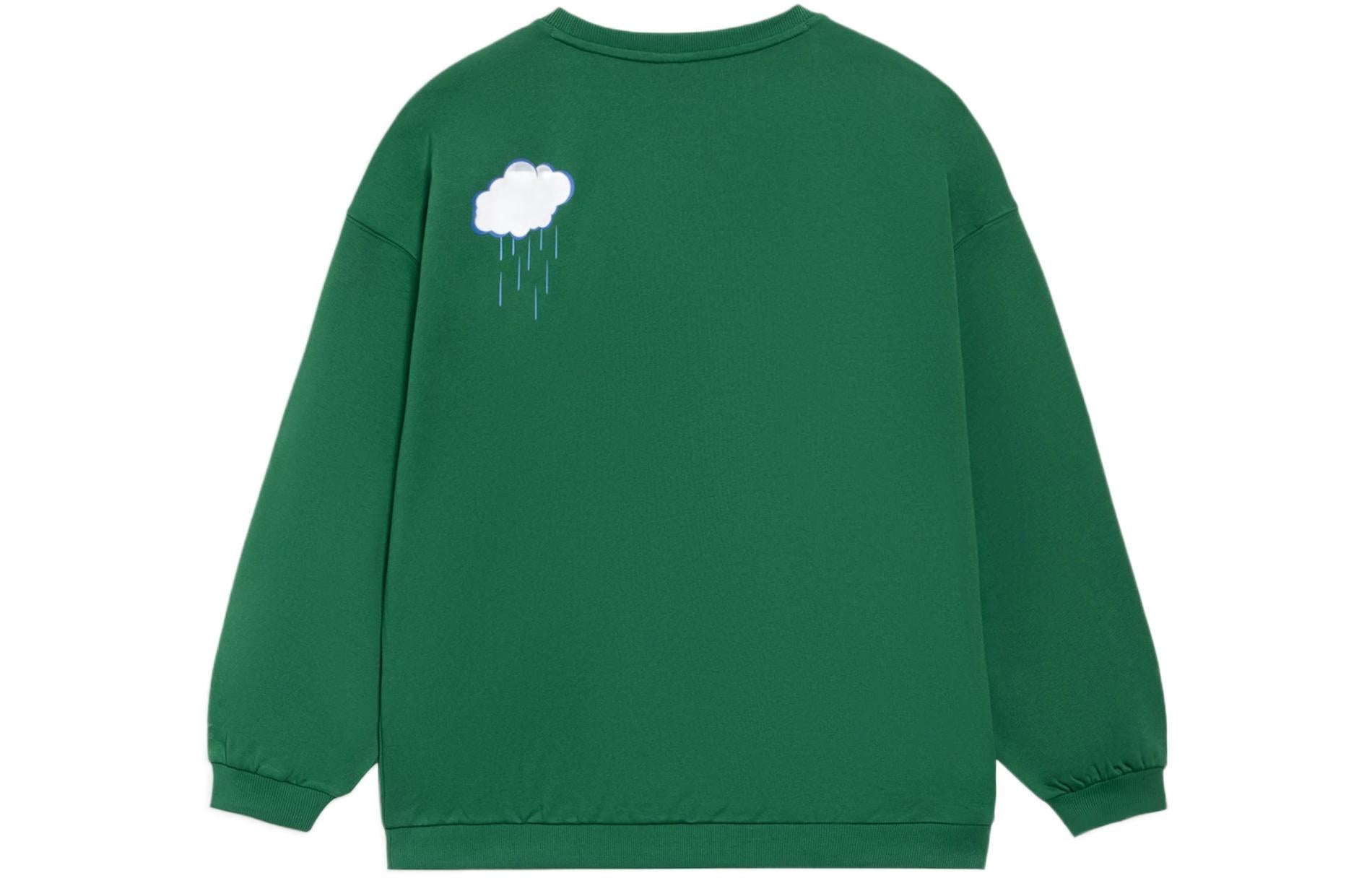 (WMNS) Li-Ning x Disney Donald Duck Graphic Sweatshirt 'Green' AWDS596-4