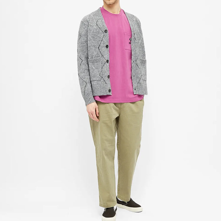 Men's Stussy Logo Short Sleeve Purple 1140182