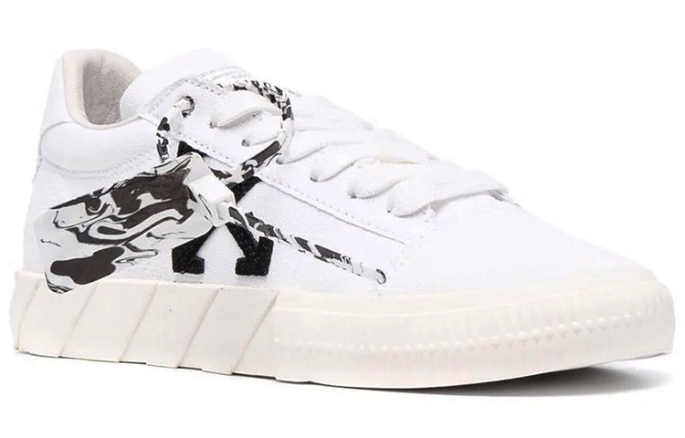 (WMNS) Off-White Vulc Eco Canvas Low Sneaker 'White Black' OWIA178F21FAB0020110