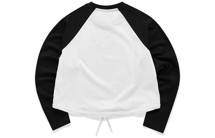 (WMNS) FILA FUSION Casual Sports Contrasting Colors Round Neck Long Sleeves Colorblock T11W123201F-BK