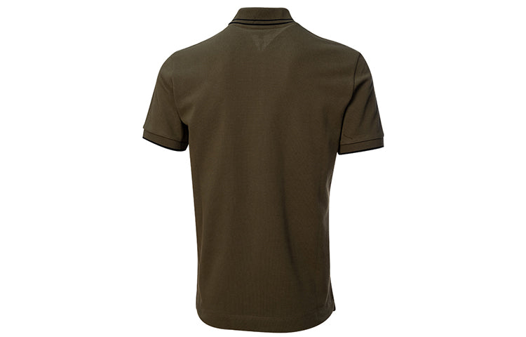 Men's McQ Alexander McQueen SS21 Embroidered Polo Shirt Coffee 277624-RMT72-3049