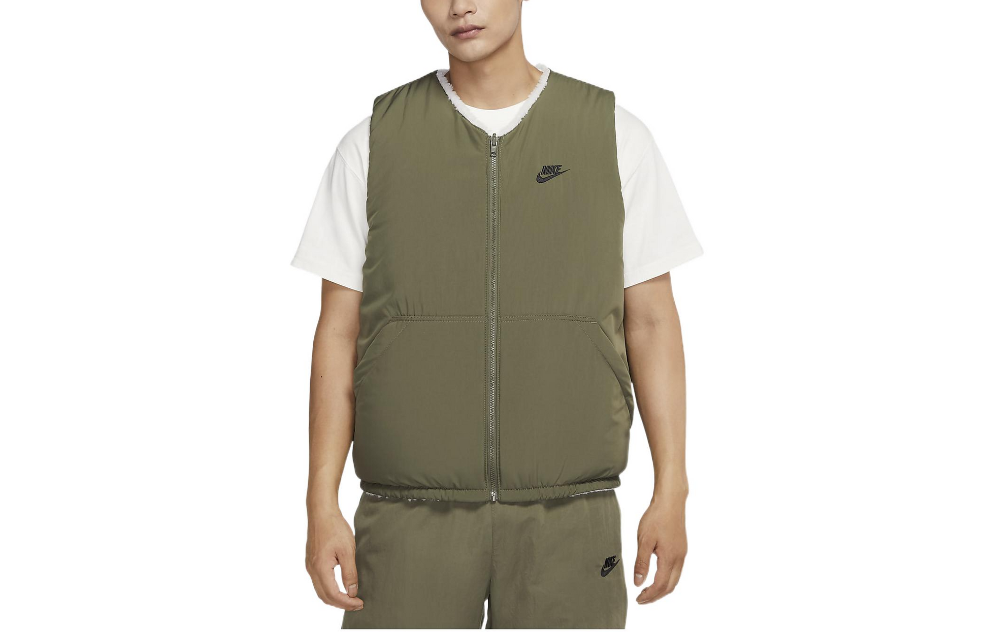 Nike Club+ Reversible Winterized Vest 'Green White' DQ4879-133