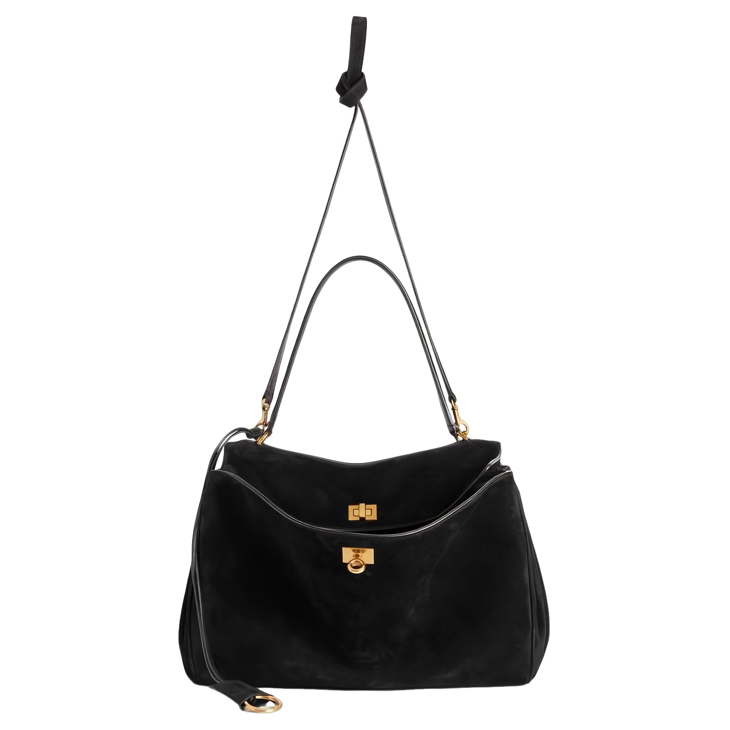 (WMNS) Balenciaga Rodeo Handbag Medium 'Black' 7897722ACKO1000