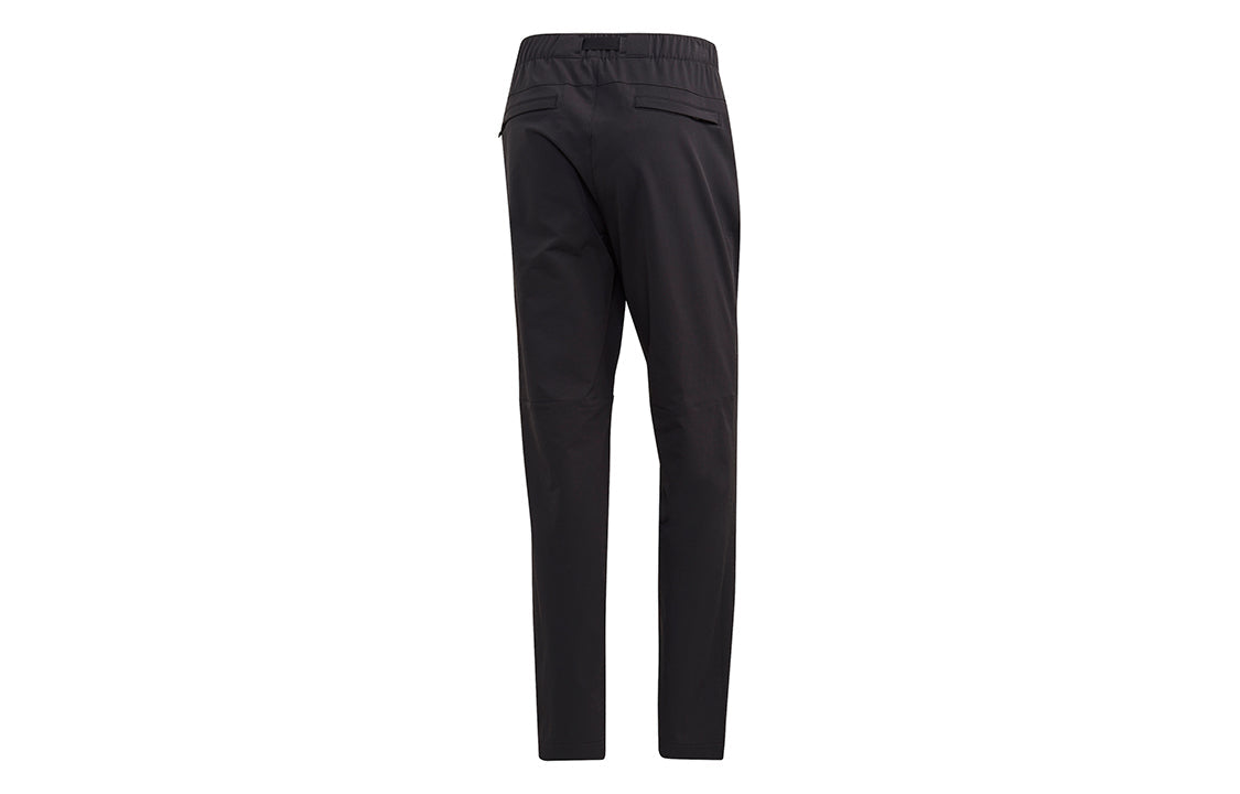 adidas Xplr Lt Ss Pant Solid Color Outdoor Casual Sports Knit Long Pants Black GE9934