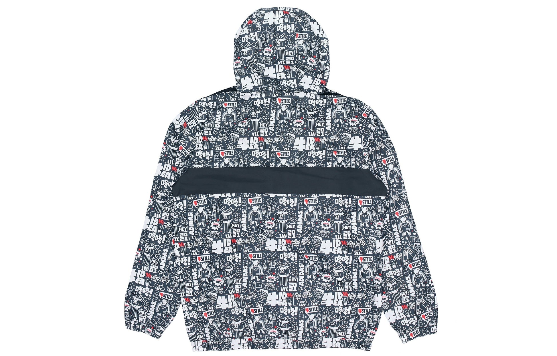 adidas neo Graffiti Printed Sports Jacket Men's Black GL8086