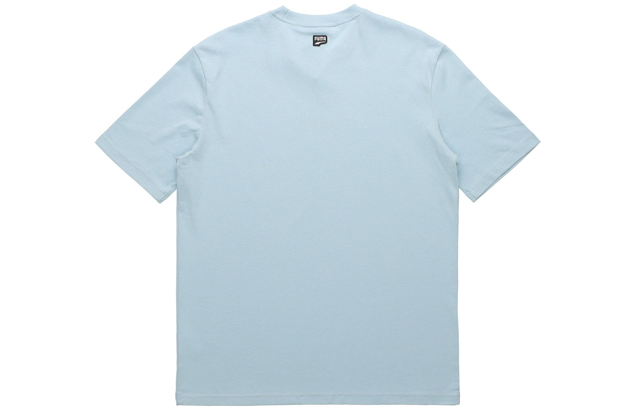PUMA Downtown Classical Logo Short Sleeve TEE Blue 597348-18