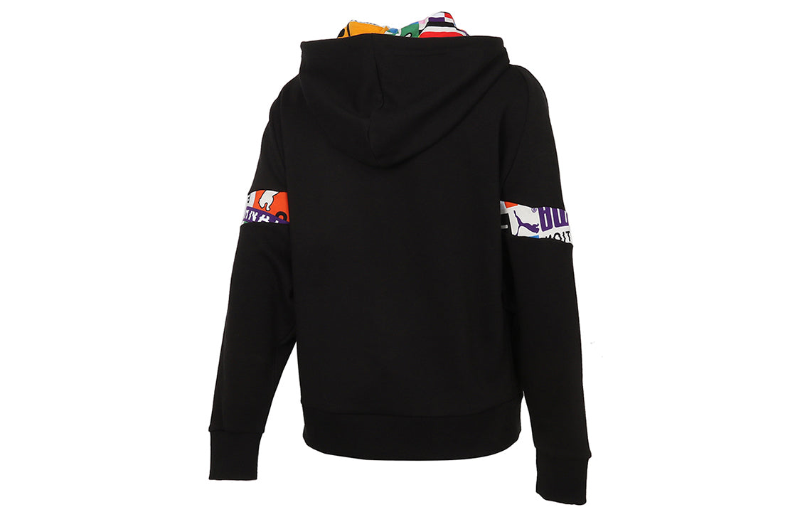 (WMNS) PUMA International Hoodie 'Black White' 531351-01