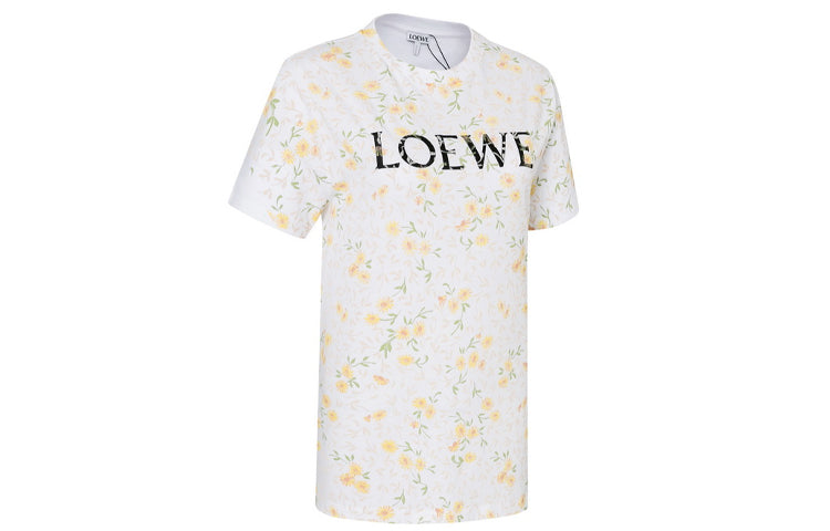 LOEWE Flowers Short Sleeve White S540333XAR