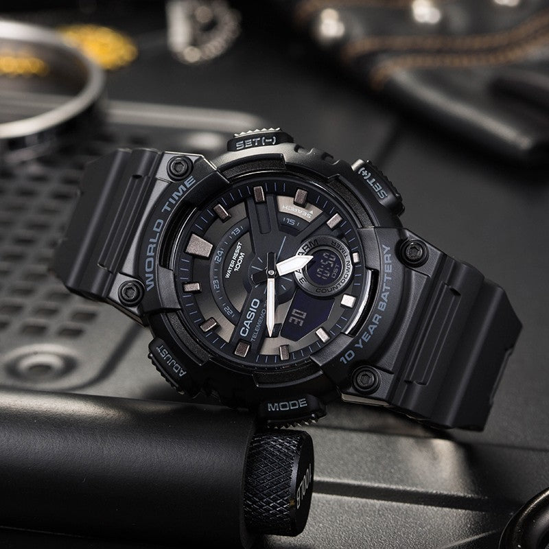 CASIO G-Shock Analog-Digital 'Black' AEQ-110W-1B&BA-110-1A