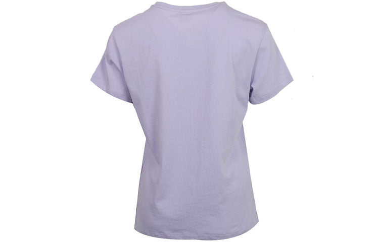 (WMNS) PUMA Casual Sports Breathable Alphabet Printing Round Neck Short Sleeve Purple 596512-46