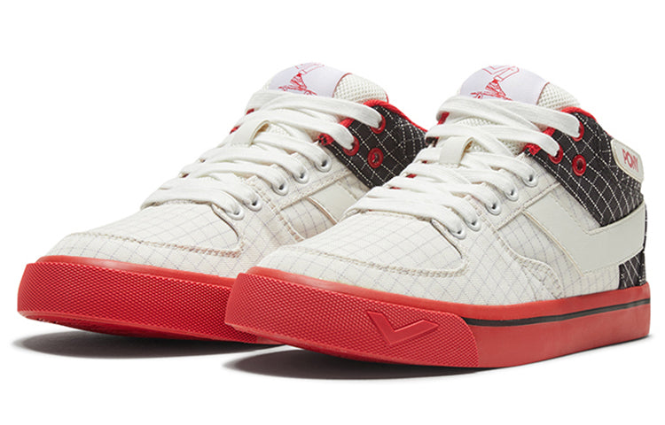 PONY ATop Skate Shoes White/Red 02M1AT04RW