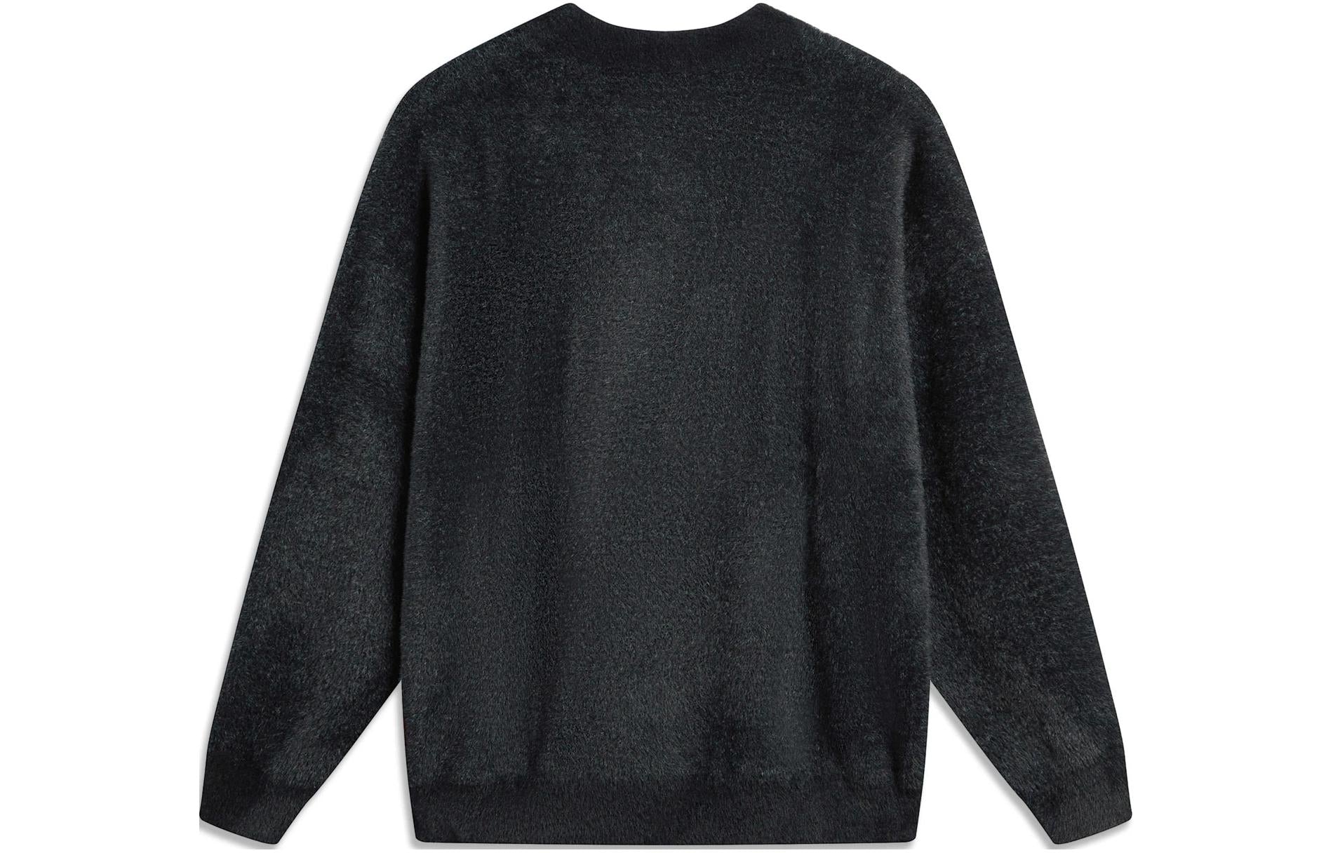 Li-Ning BadFive Big B Logo Knit Sweater 'Black White' AMBT147-3