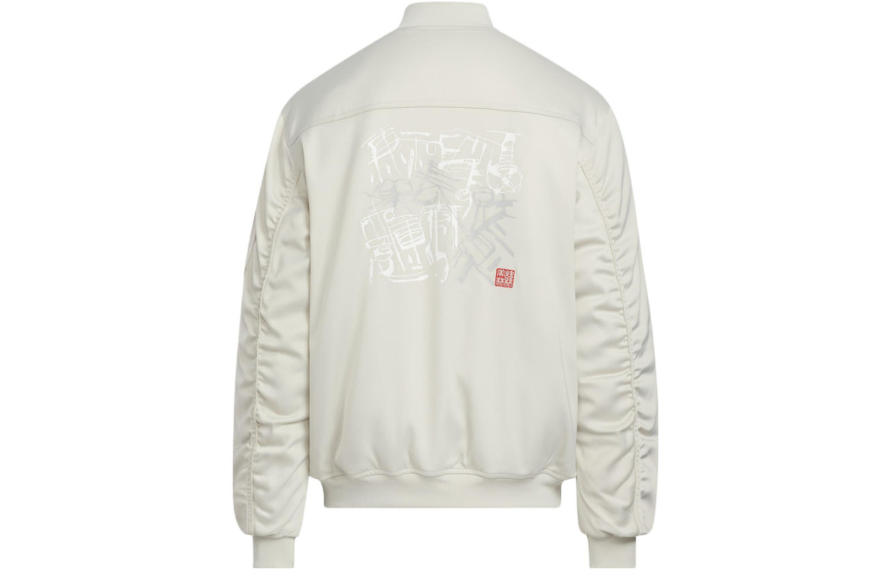 (GS) adidas Graphic Flight Jacket 'White' IP6996