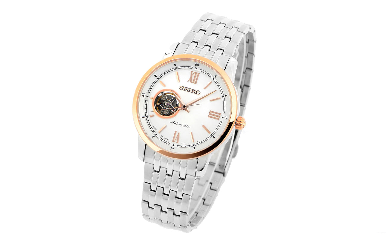 Men's SEIKO Series Hollow Out Automatic Mechanical Gold SSA154J1