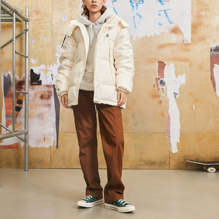 Converse Premium Short Down Jacket Asia Sizing 'Egret' 10025253-A01